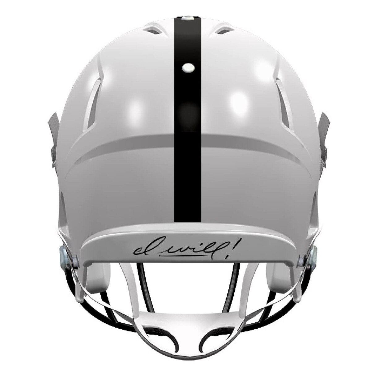 Riddell Cyclones Script White Speed Mini Helmet